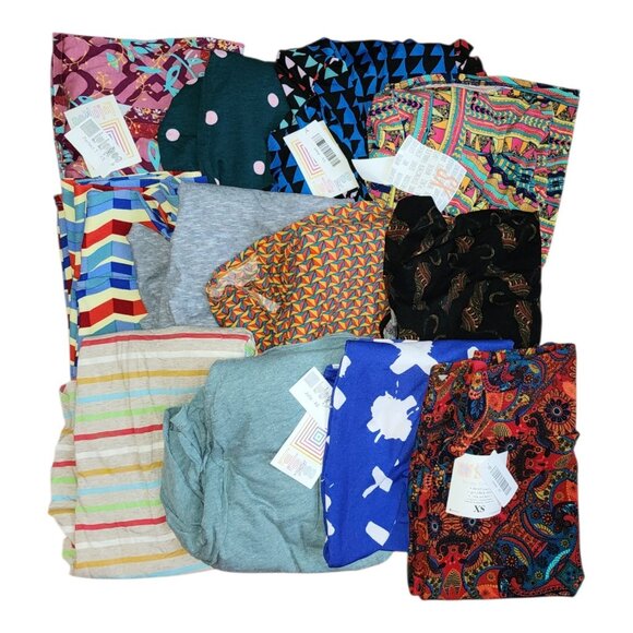 Lularoe Lot of 12 Tops Dresses Womens XS Irma Carly Cassie Colorful Comfort - Picture 1 of 13